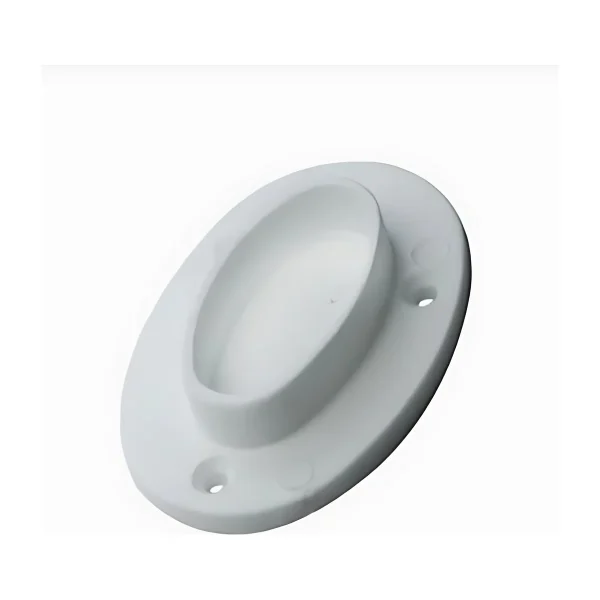 19mm Closed Rail Holder, White, Plastic
