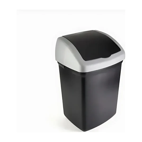 Addis Flip Top Bin, Black, 45l