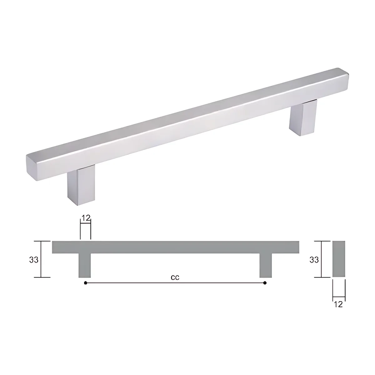 Square Bench Hollow Bar Handle