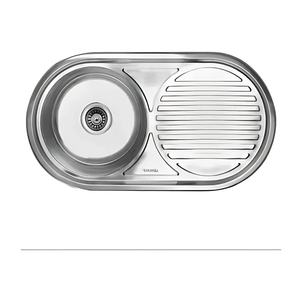 Stainless Steel Oval Single Drop In Sink 860 x 440 (cam)