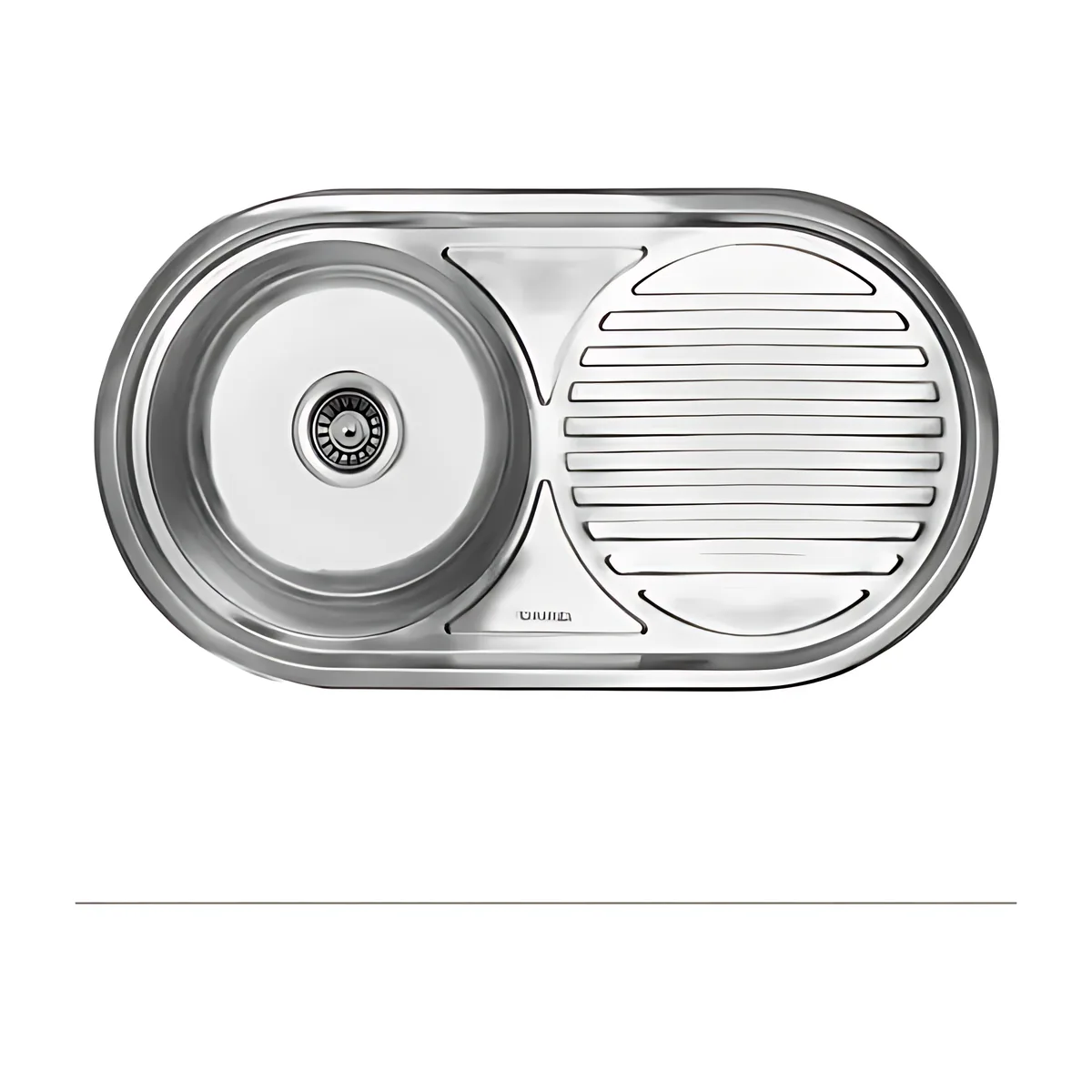 Stainless Steel Oval Single Drop In Sink 860 x 440 (cam)