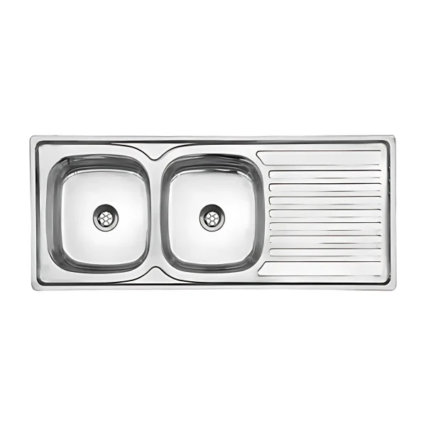 Stainless Steel Standard Drop In Sink (90mm) 1200 x 480
