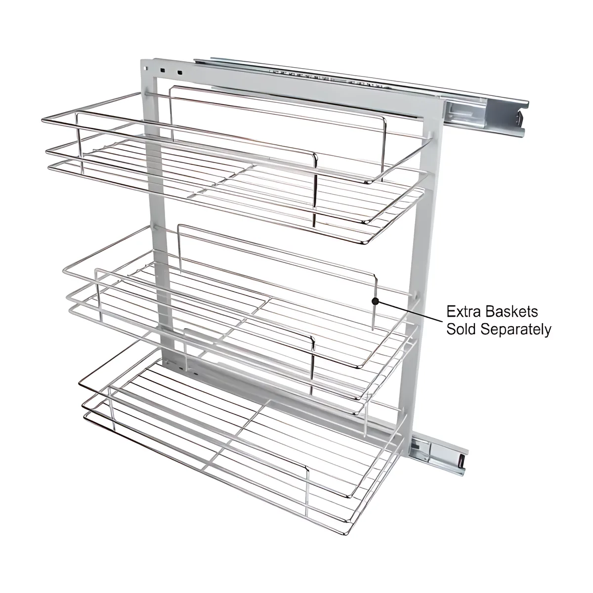 Wireware Side Basket Pull Out 3 Tier